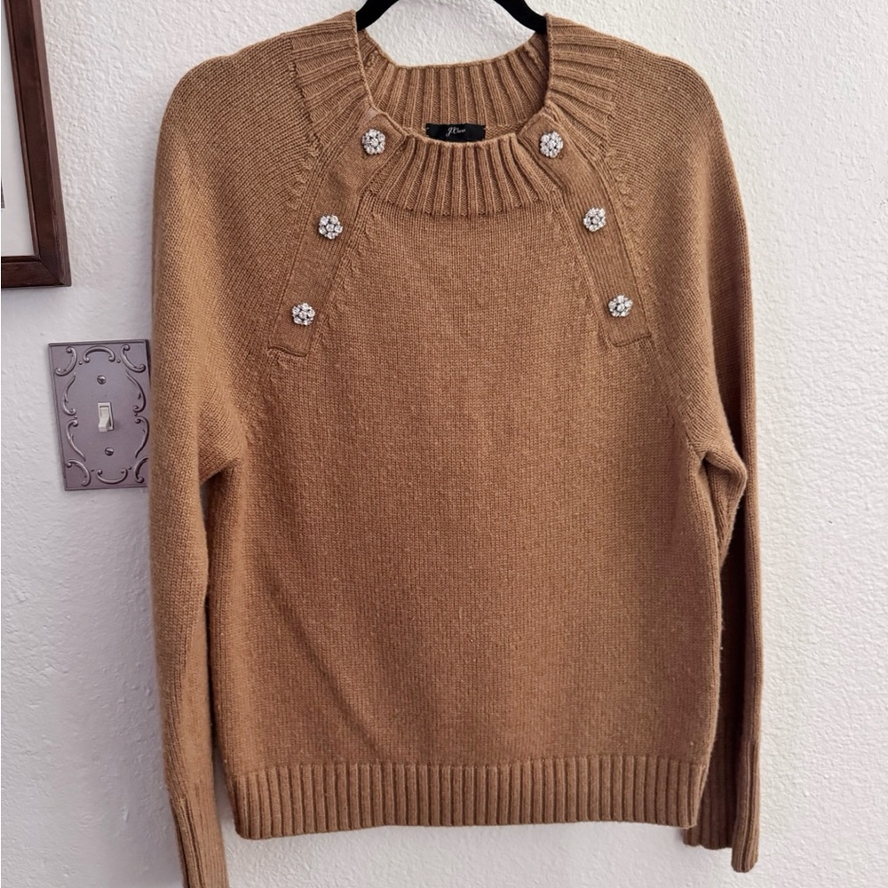 J Crew Tan Sweater SZ M